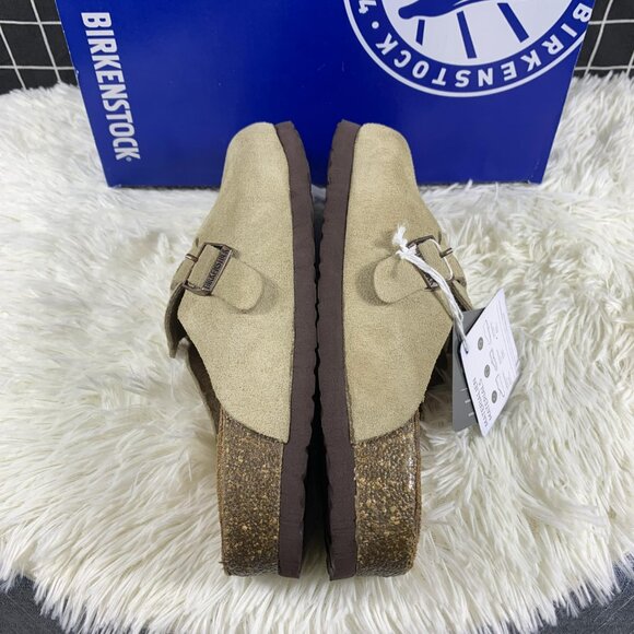 Birkenstock Boston taupe suede mule clogs - Picture 5 of 9